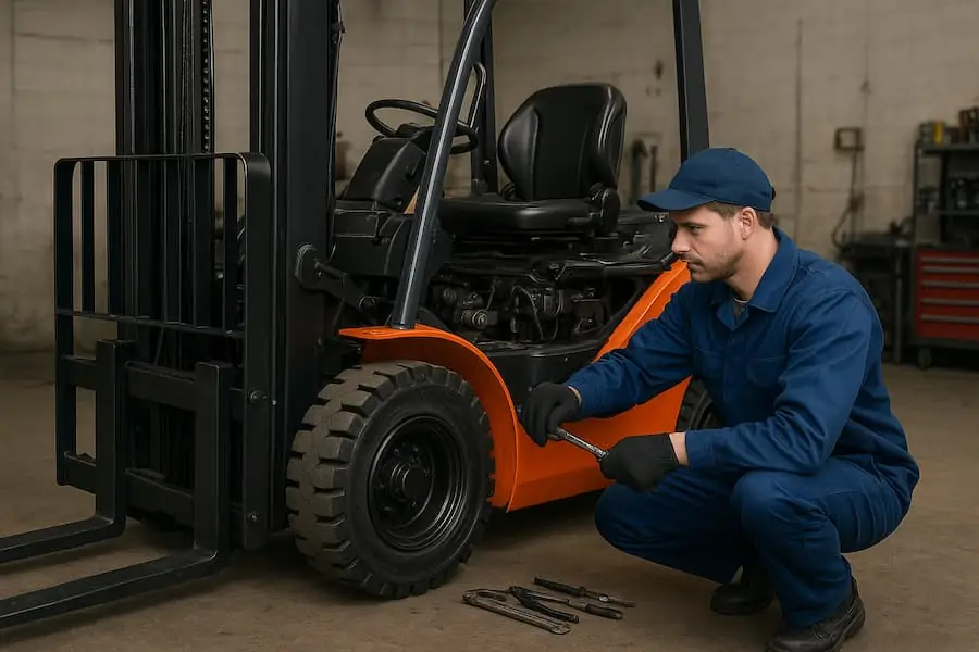 Servicio técnico y reparación de montacargas en la planta del cliente